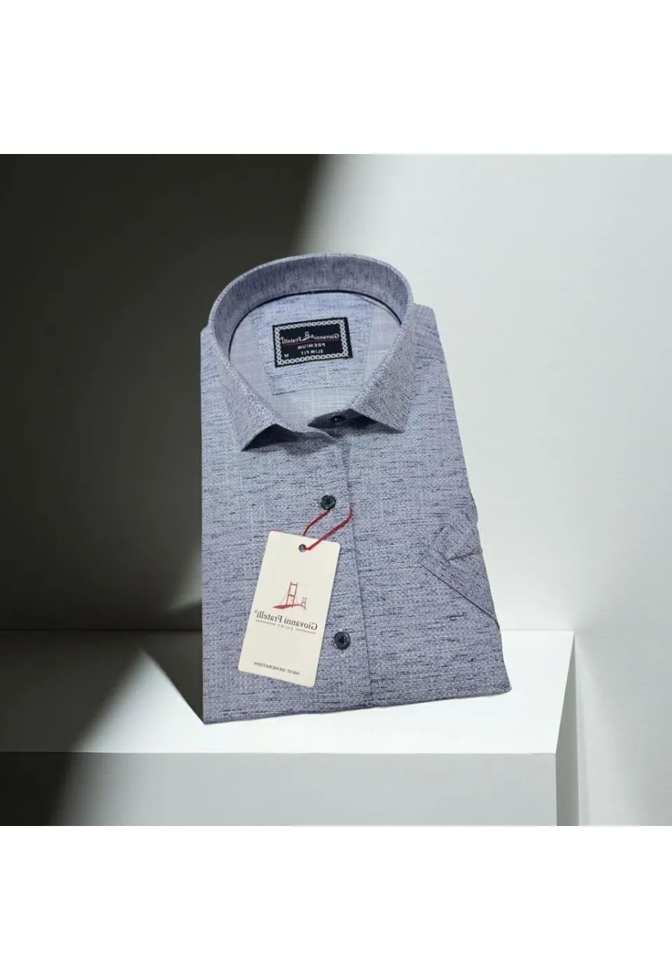 Slim Fit Kısa Kol Desenli Erkek Gömlek 3GMK321134005 - Giovanni Fratelli