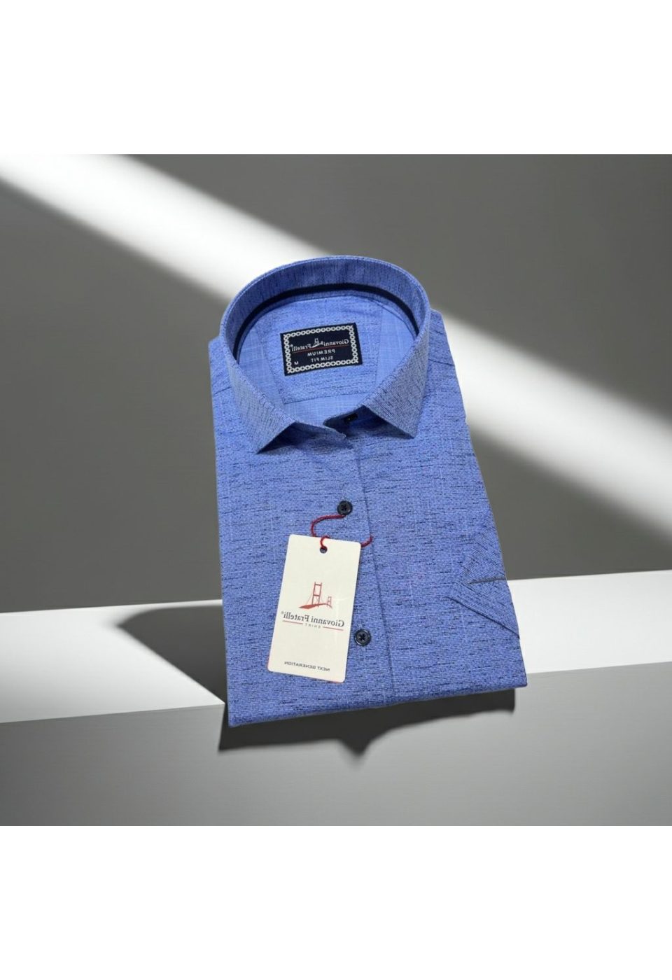 1134 CR K 006 Slim Fit Kısa Kol Desenli Erkek Gömlek 3GMK321134006 - Giovanni Fratelli