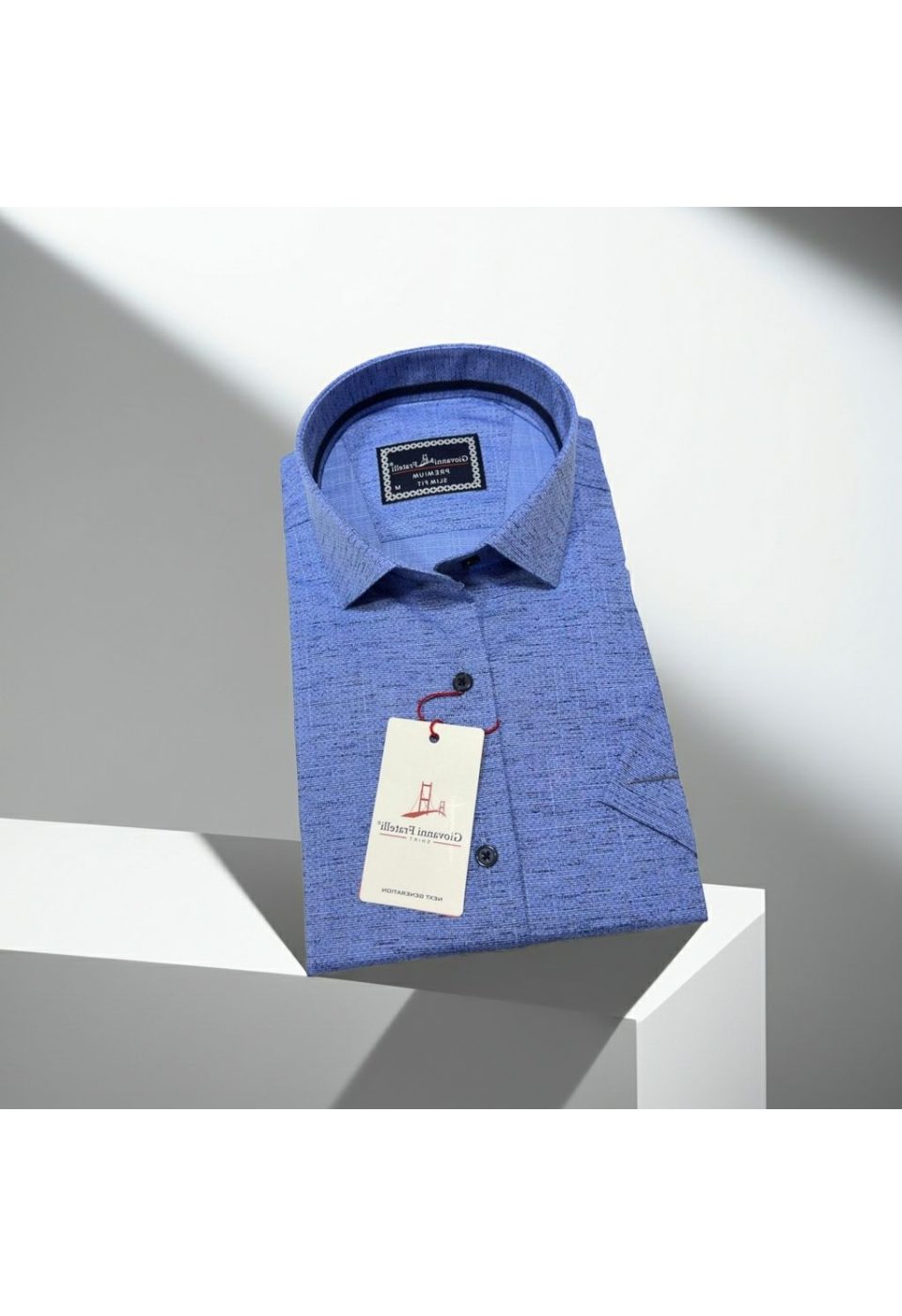 1134 CR K 006 Slim Fit Kısa Kol Desenli Erkek Gömlek 3GMK321134006 - Giovanni Fratelli