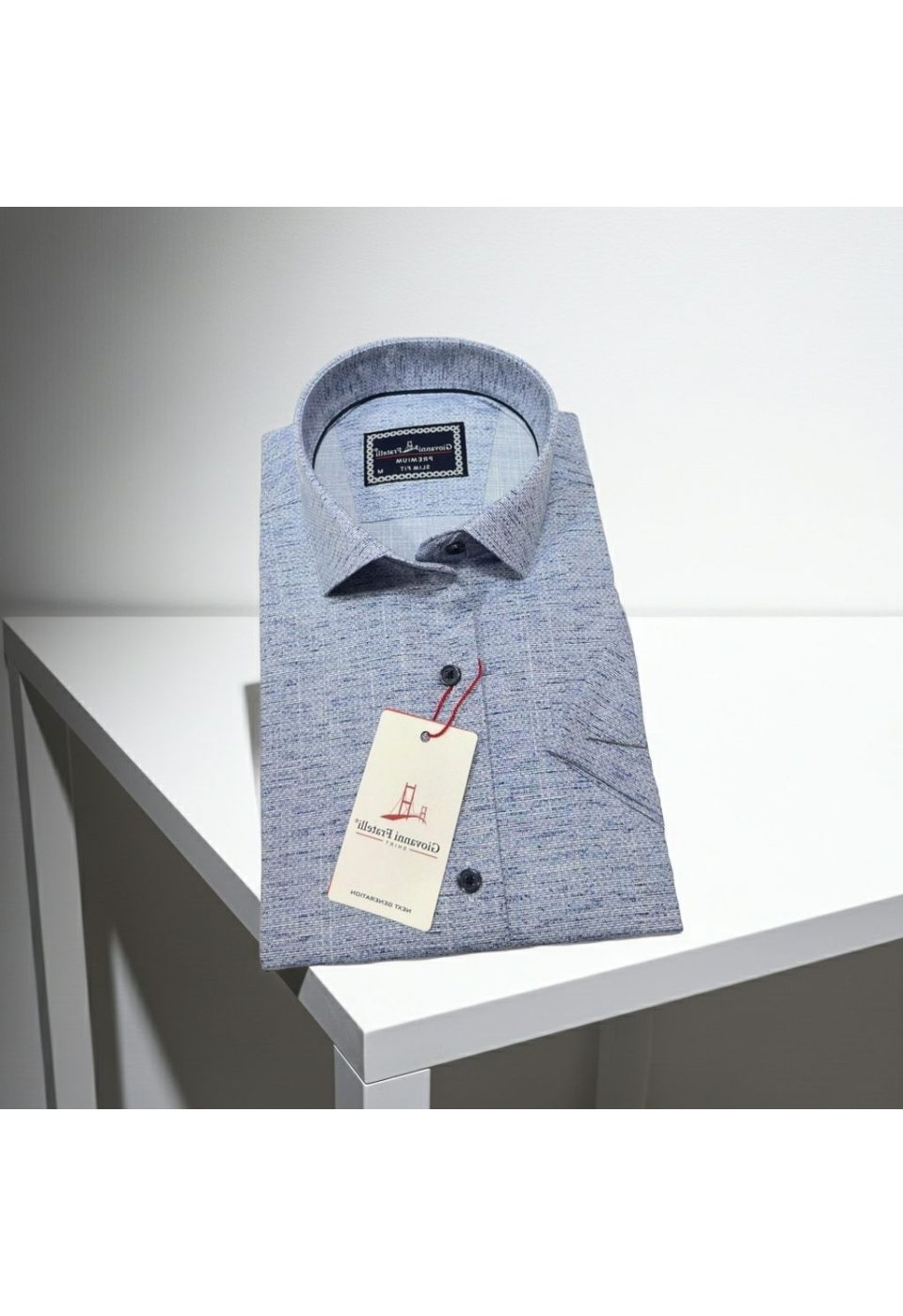 1134 CR K 007 Slim Fit Kısa Kol Desenli Erkek Gömlek 3GMK321134007 - Giovanni Fratelli