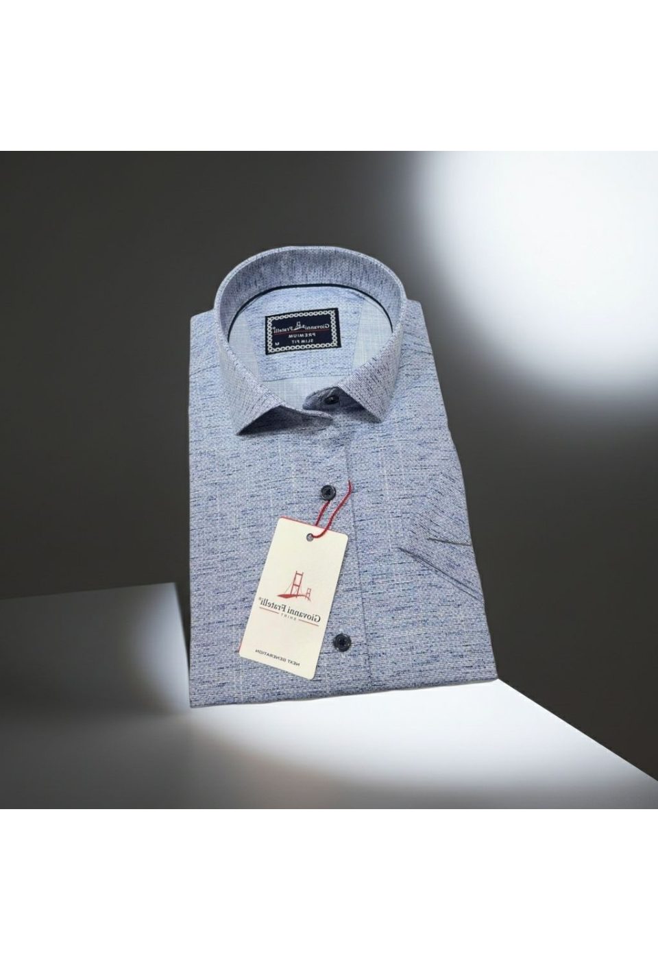 1134 CR K 007 Slim Fit Kısa Kol Desenli Erkek Gömlek 3GMK321134007 - Giovanni Fratelli