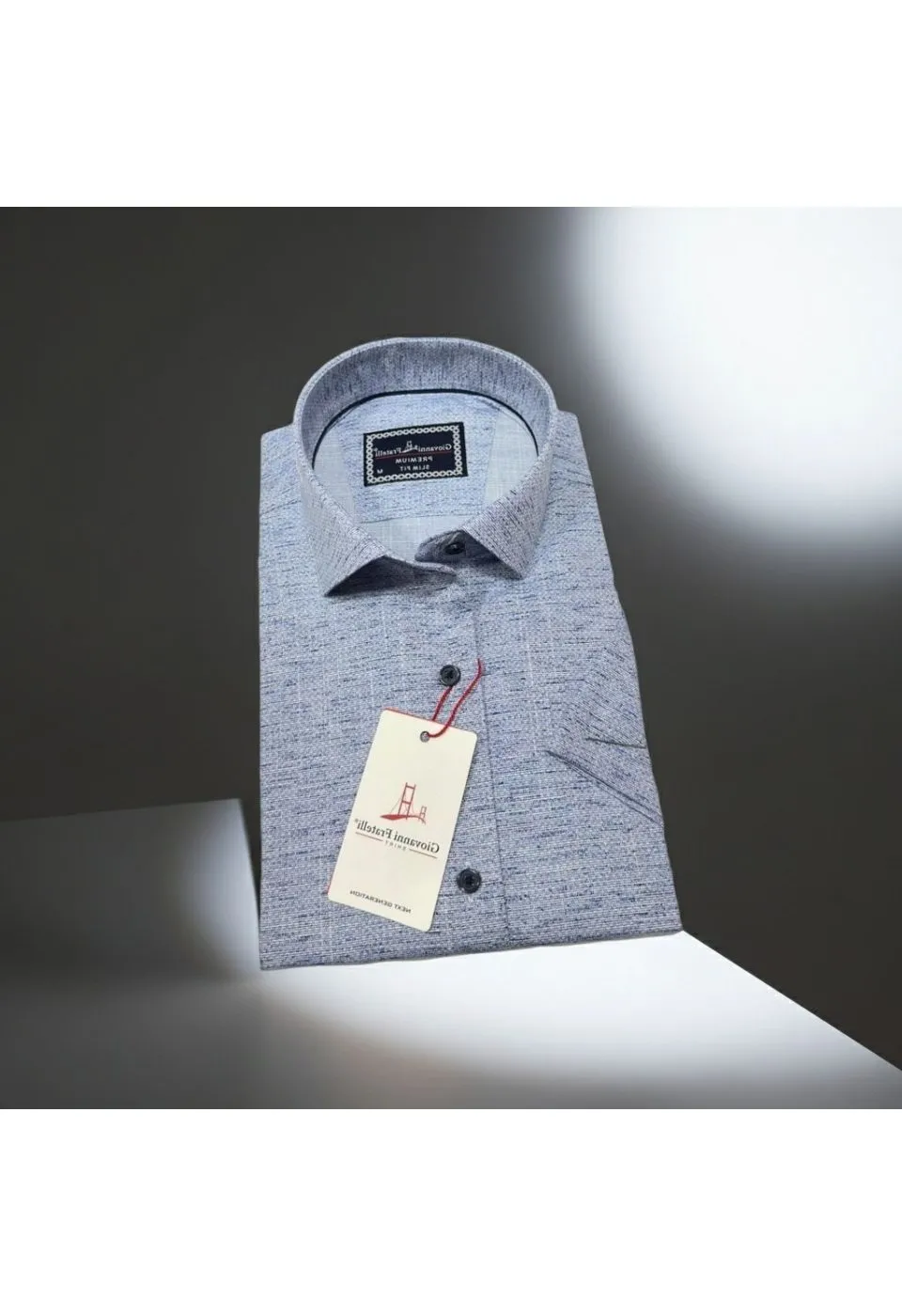 Slim Fit Kısa Kol Desenli Erkek Gömlek 3GMK321134007 - Giovanni Fratelli