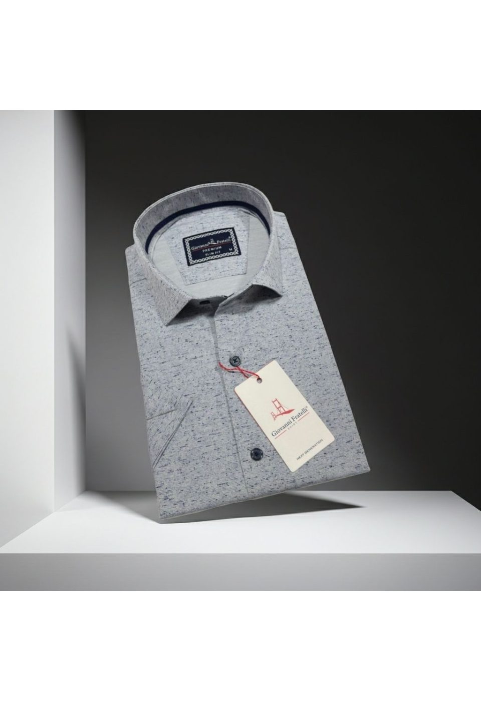Slim Fit Kısa Kol Desenli Erkek Gömlek 3GMK321135003 - Giovanni Fratelli