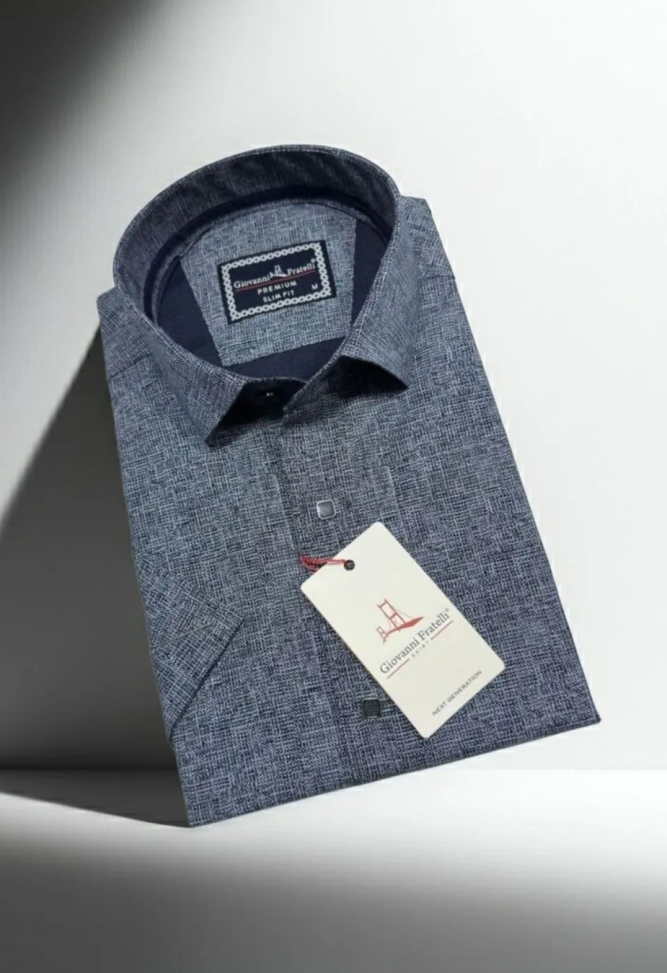 Slim Fit Kısa Kol Desenli Erkek Gömlek 3GMK321136002 - Giovanni Fratelli