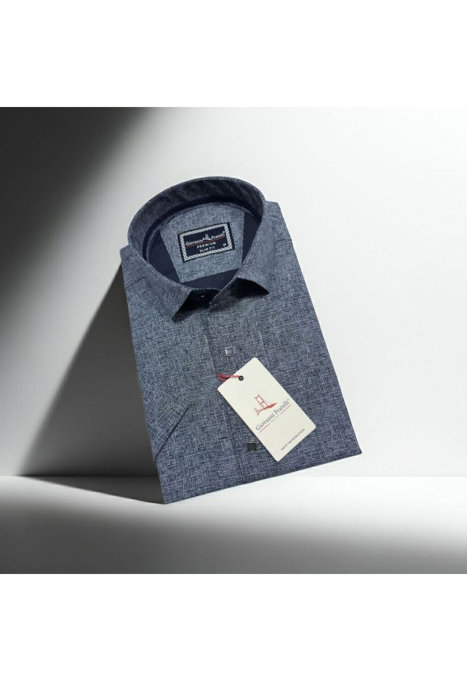 1136 CR K 002 Slim Fit Kısa Kol Desenli Erkek Gömlek 3GMK321136002 - Giovanni Fratelli
