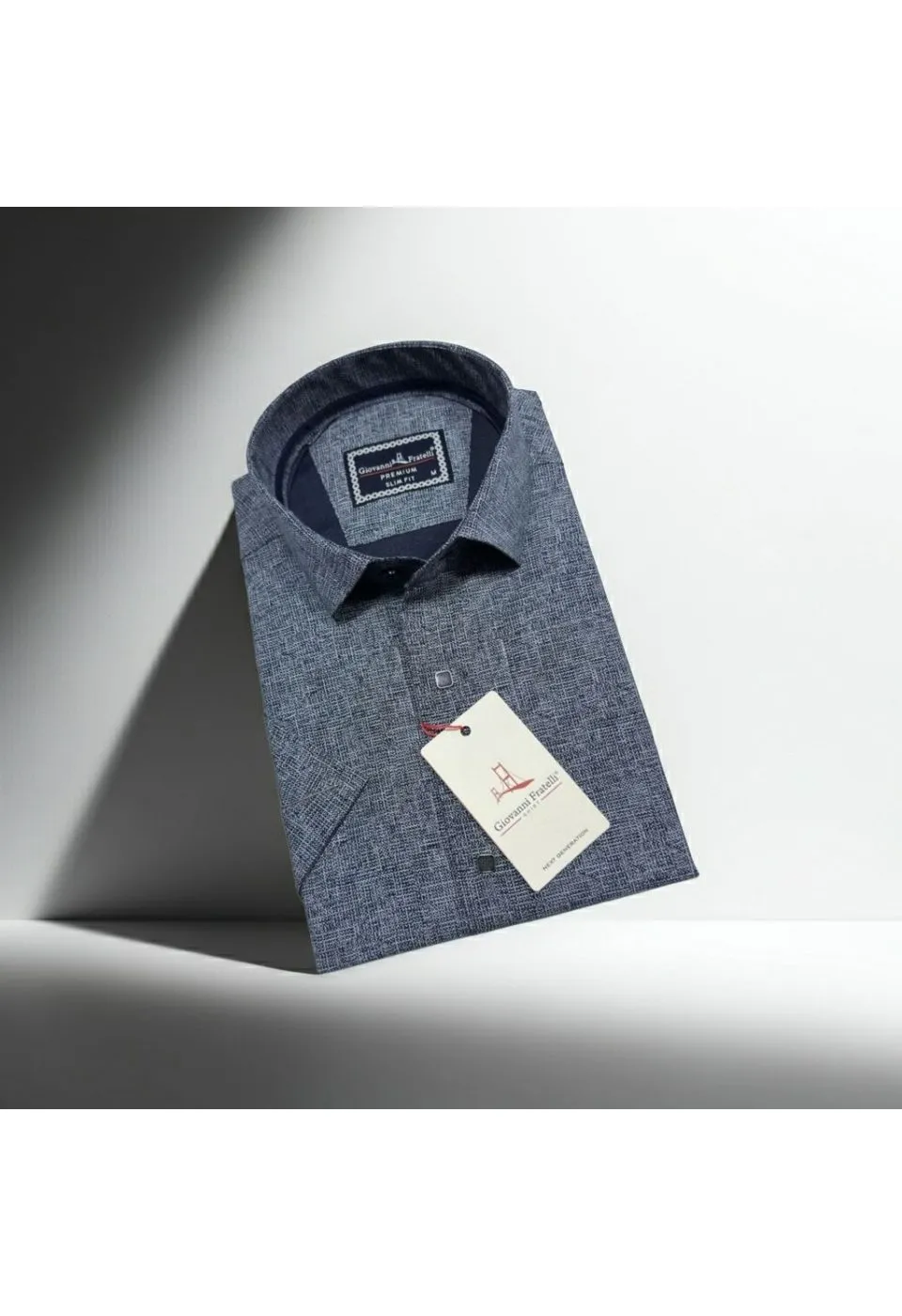 Slim Fit Kısa Kol Desenli Erkek Gömlek 3GMK321136002 - Giovanni Fratelli