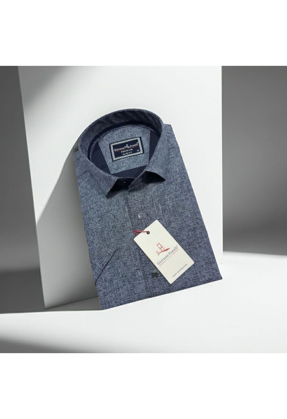 1136 CR K 002 Slim Fit Kısa Kol Desenli Erkek Gömlek 3GMK321136002 - Giovanni Fratelli