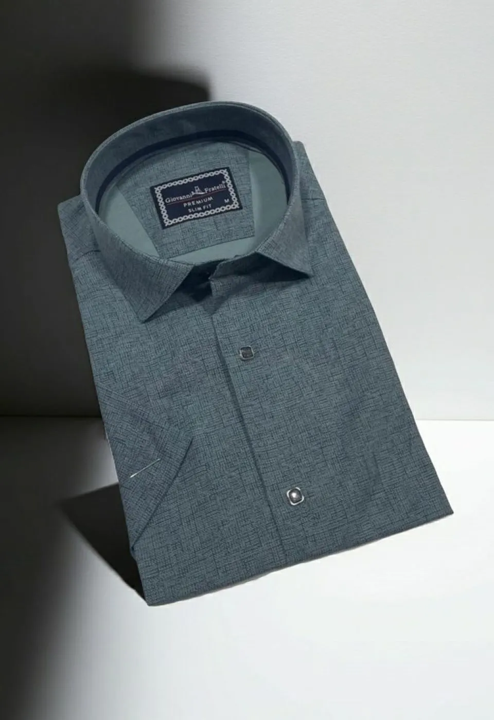 Slim Fit Kısa Kol Desenli Erkek Gömlek 3GMK321136003 - Giovanni Fratelli