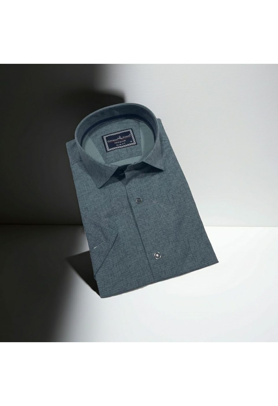 1136 CR K 003 Slim Fit Kısa Kol Desenli Erkek Gömlek 3GMK321136003 - Giovanni Fratelli