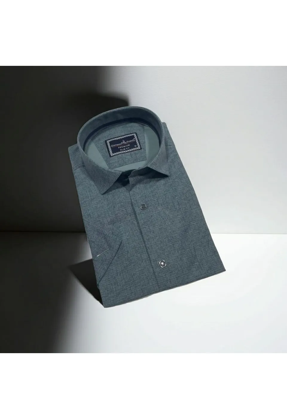 Slim Fit Kısa Kol Desenli Erkek Gömlek 3GMK321136003 - Giovanni Fratelli