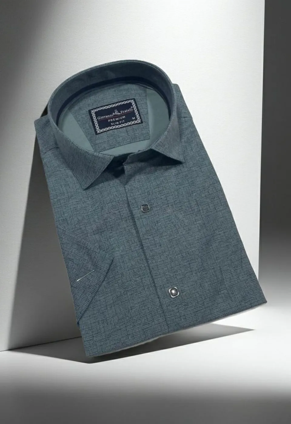 Slim Fit Kısa Kol Desenli Erkek Gömlek 3GMK321136003 - Giovanni Fratelli