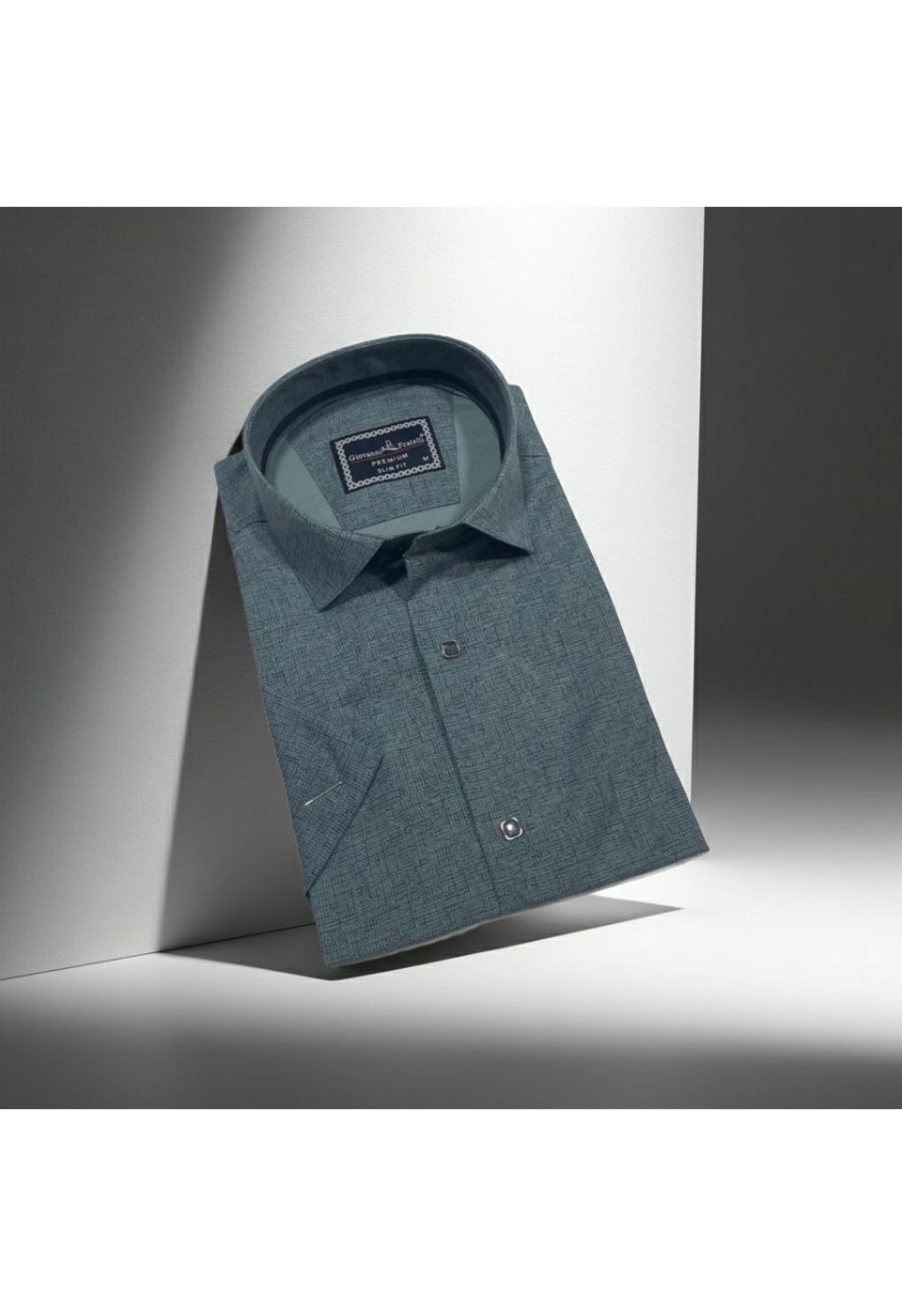 1136 CR K 003 Slim Fit Kısa Kol Desenli Erkek Gömlek 3GMK321136003 - Giovanni Fratelli
