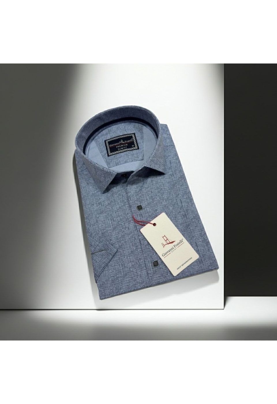 1136 CR K 005 Slim Fit Kısa Kol Desenli Erkek Gömlek 3GMK321136005 - Giovanni Fratelli