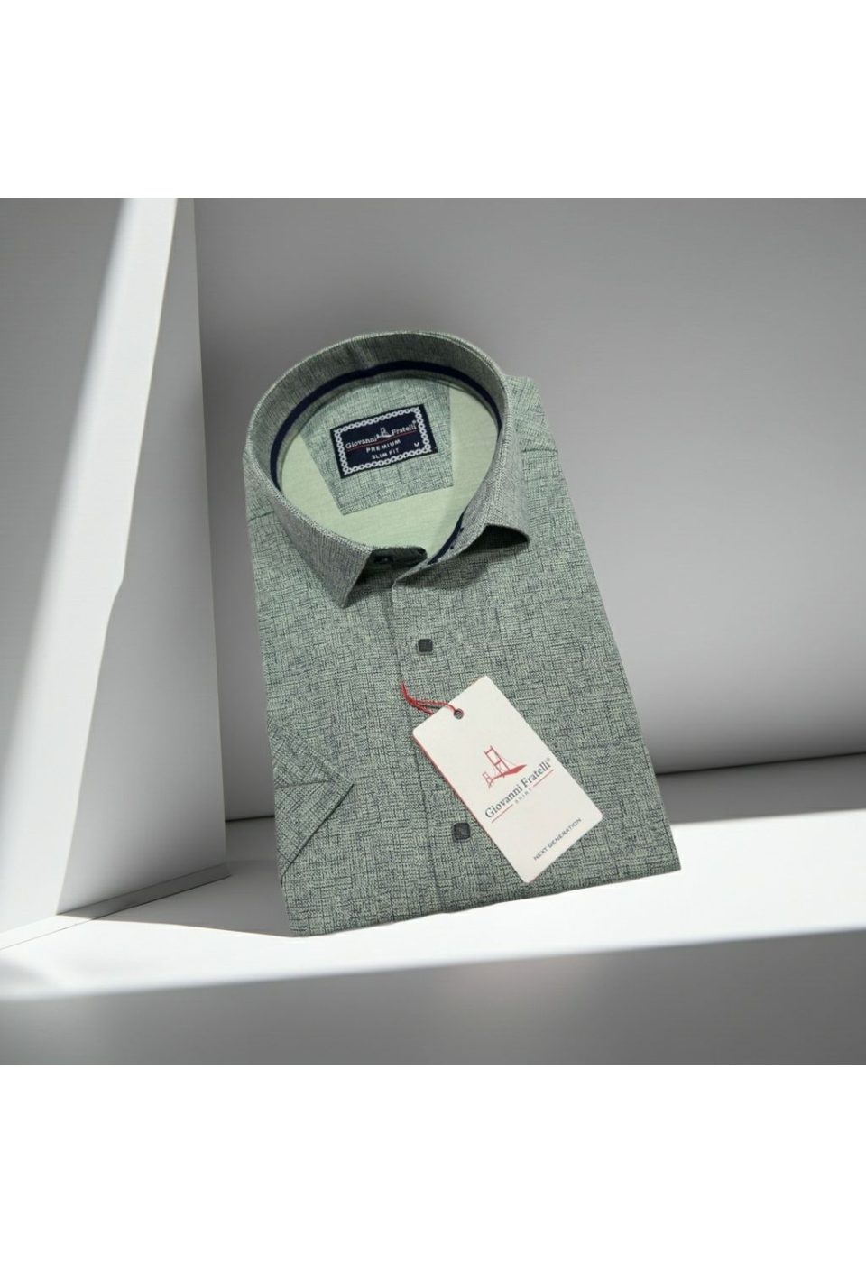 Slim Fit Kısa Kol Desenli Erkek Gömlek 3GMK321136006 - Giovanni Fratelli