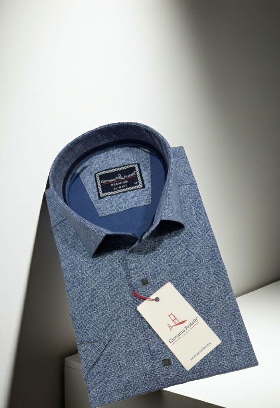 Slim Fit Kısa Kol Desenli Erkek Gömlek 3GMK321136008