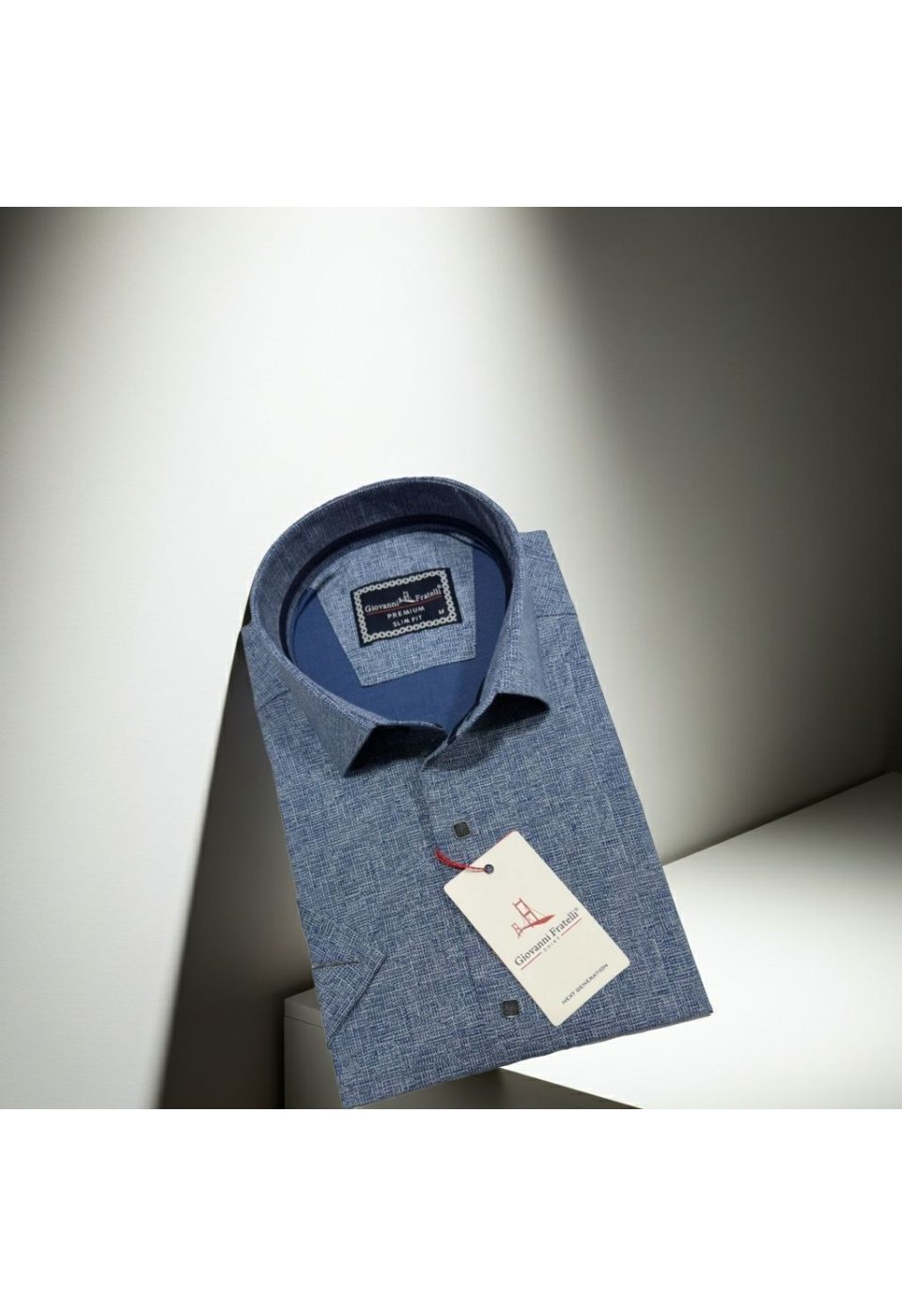 Slim Fit Kısa Kol Desenli Erkek Gömlek 3GMK321136008 - Giovanni Fratelli