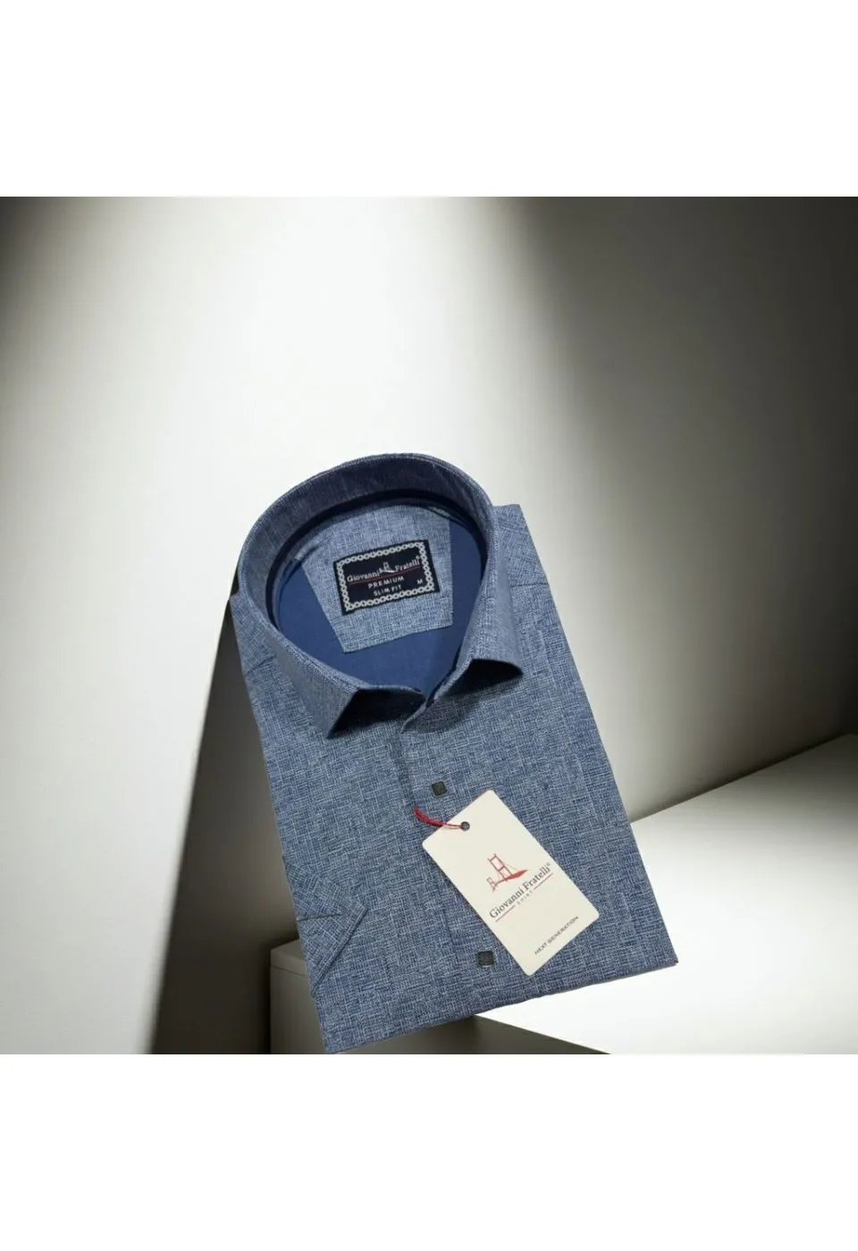 Slim Fit Kısa Kol Desenli Erkek Gömlek 3GMK321136008 - Giovanni Fratelli