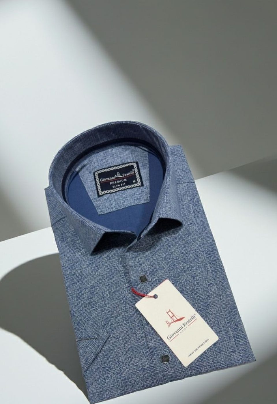 Slim Fit Kısa Kol Desenli Erkek Gömlek 3GMK321136008