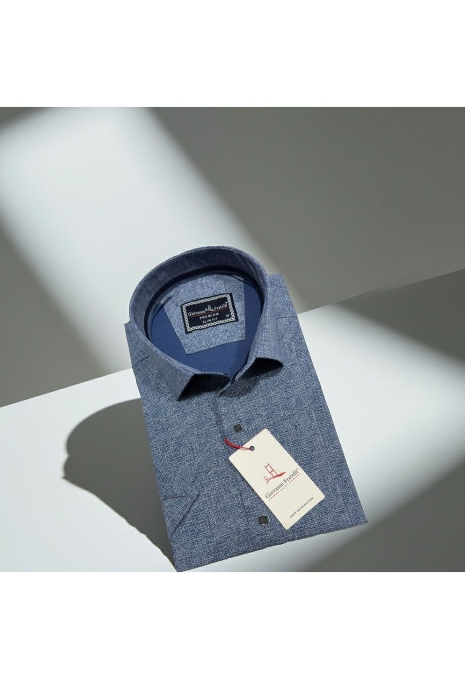 Slim Fit Kısa Kol Desenli Erkek Gömlek 3GMK321136008 - Giovanni Fratelli