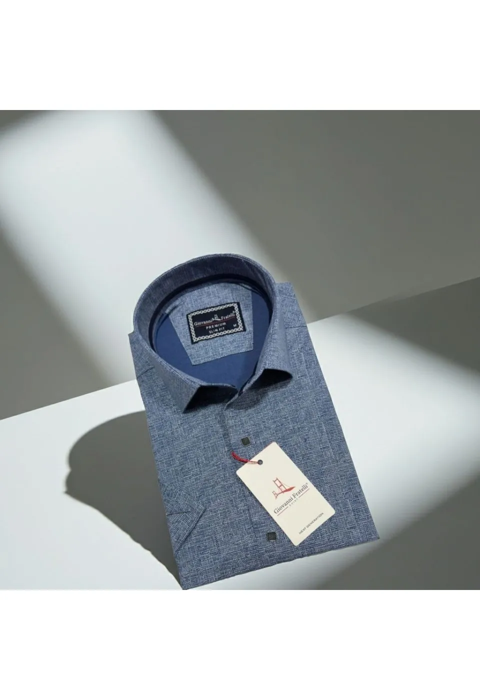 Slim Fit Kısa Kol Desenli Erkek Gömlek 3GMK321136008 - Giovanni Fratelli