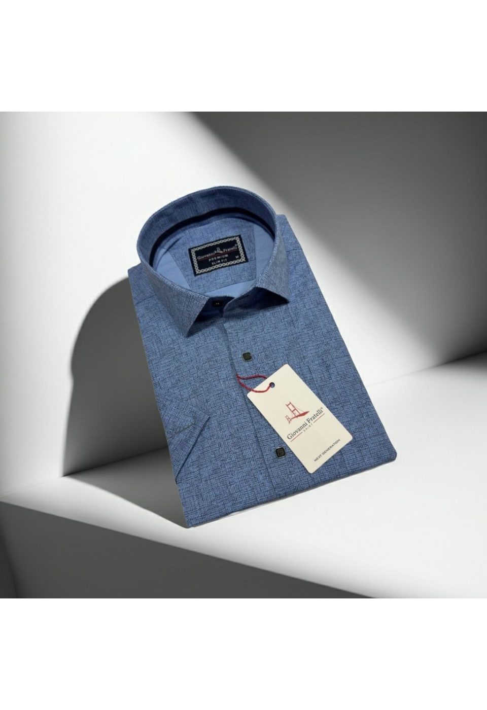 Slim Fit Kısa Kol Desenli Erkek Gömlek 3GMK321136009 - Giovanni Fratelli