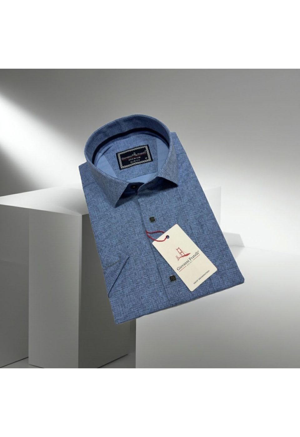 Slim Fit Kısa Kol Desenli Erkek Gömlek 3GMK321136009 - Giovanni Fratelli