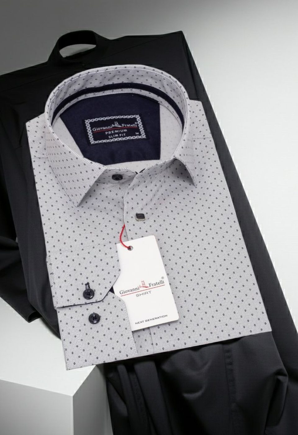 1137 CR 004 Slim Fit Uzun Kol Desenli Erkek Gömlek 3GMK311137004 - Giovanni Fratelli