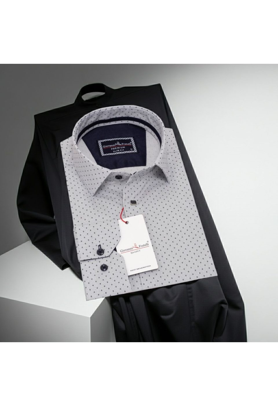 1137 CR 004 Slim Fit Uzun Kol Desenli Erkek Gömlek 3GMK311137004 - Giovanni Fratelli