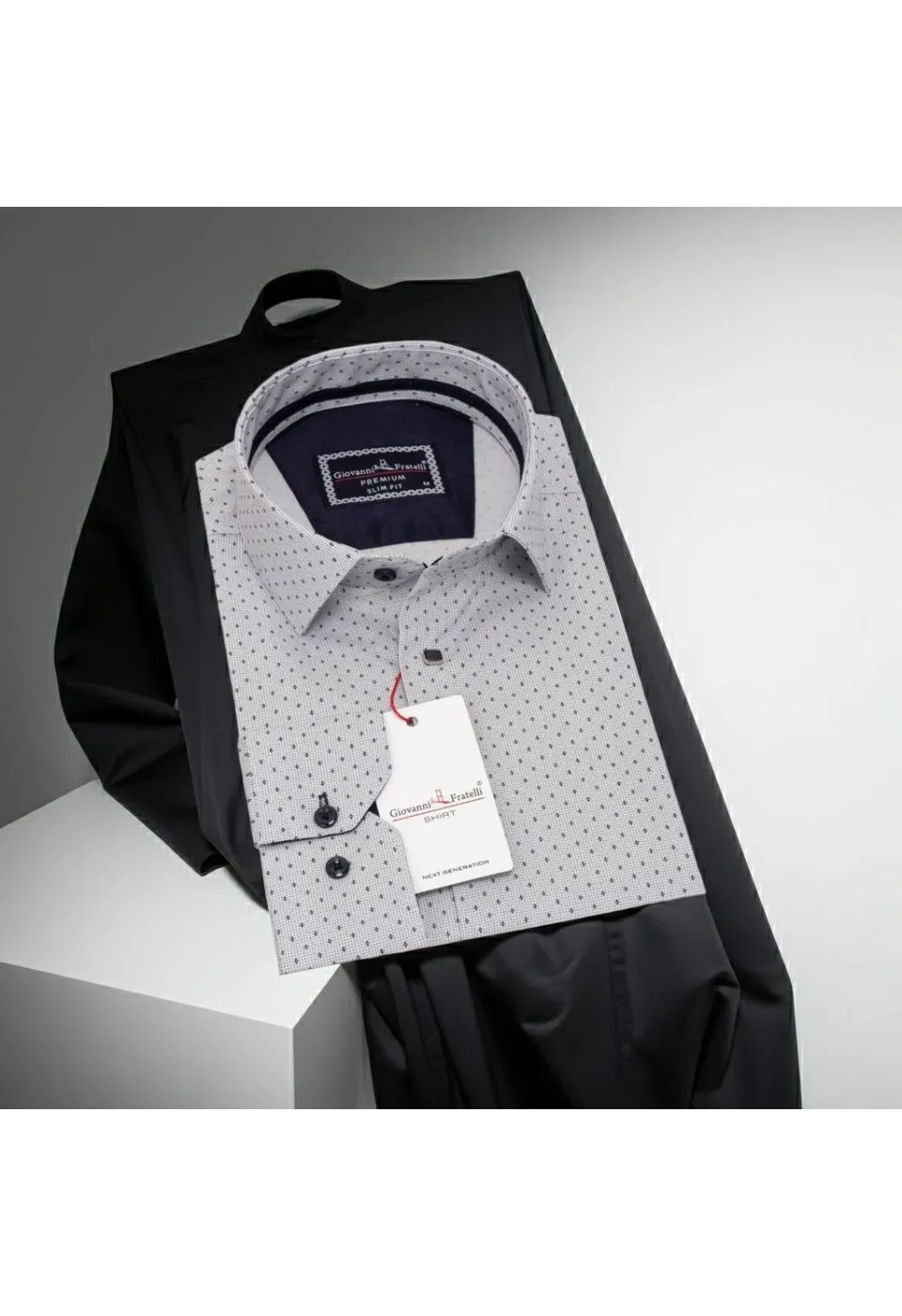 Slim Fit Uzun Kol Desenli Erkek Gömlek 3GMK311137004 - Giovanni Fratelli