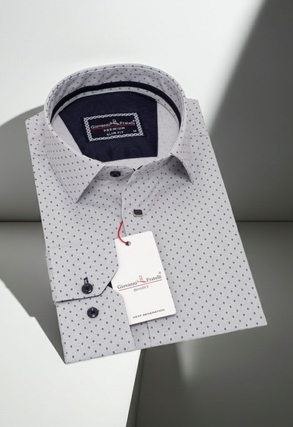 Slim Fit Uzun Kol Desenli Erkek Gömlek 3GMK311137004