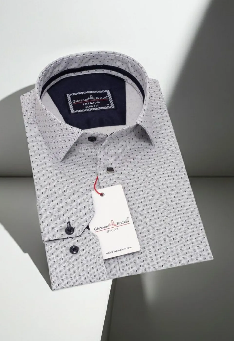 Slim Fit Uzun Kol Desenli Erkek Gömlek 3GMK311137004 - Giovanni Fratelli
