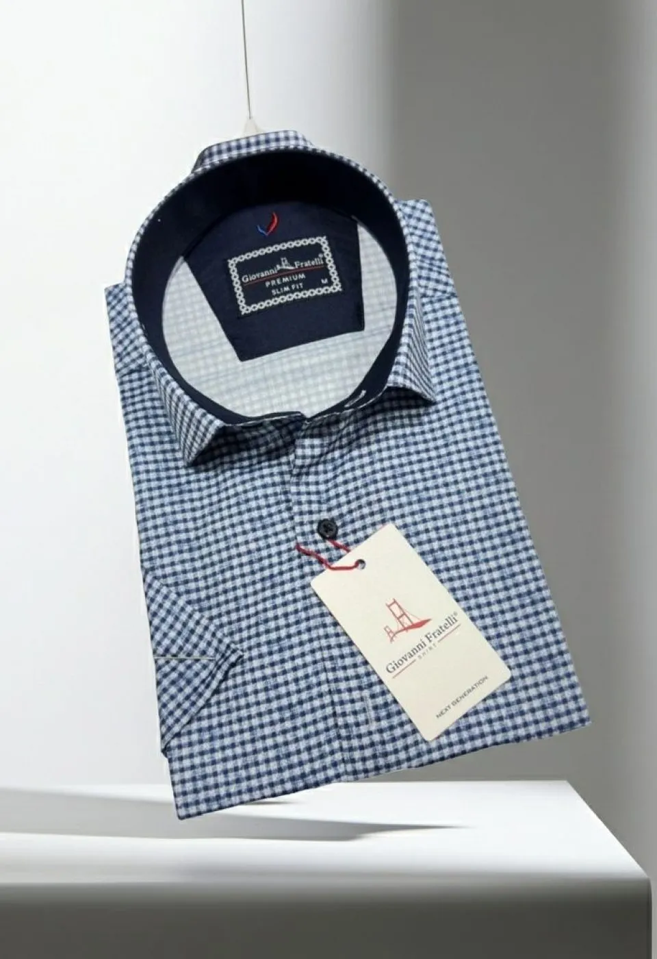 Slim Fit Kısa Kol Desenli Erkek Gömlek 3GMK321137001