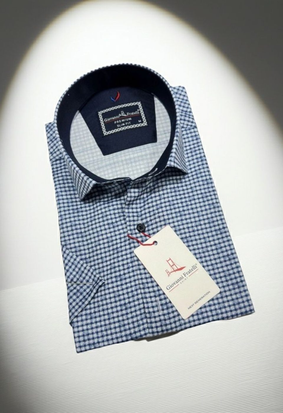 Slim Fit Kısa Kol Desenli Erkek Gömlek 3GMK321137001