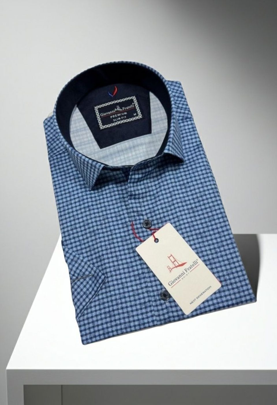 Slim Fit Kısa Kol Desenli Erkek Gömlek 3GMK321137002 - Giovanni Fratelli