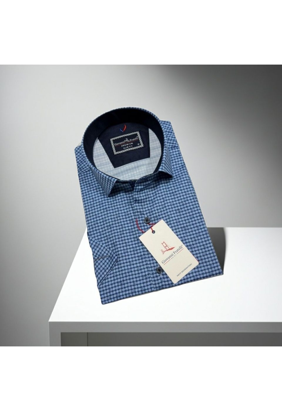 Slim Fit Kısa Kol Desenli Erkek Gömlek 3GMK321137002 - Giovanni Fratelli