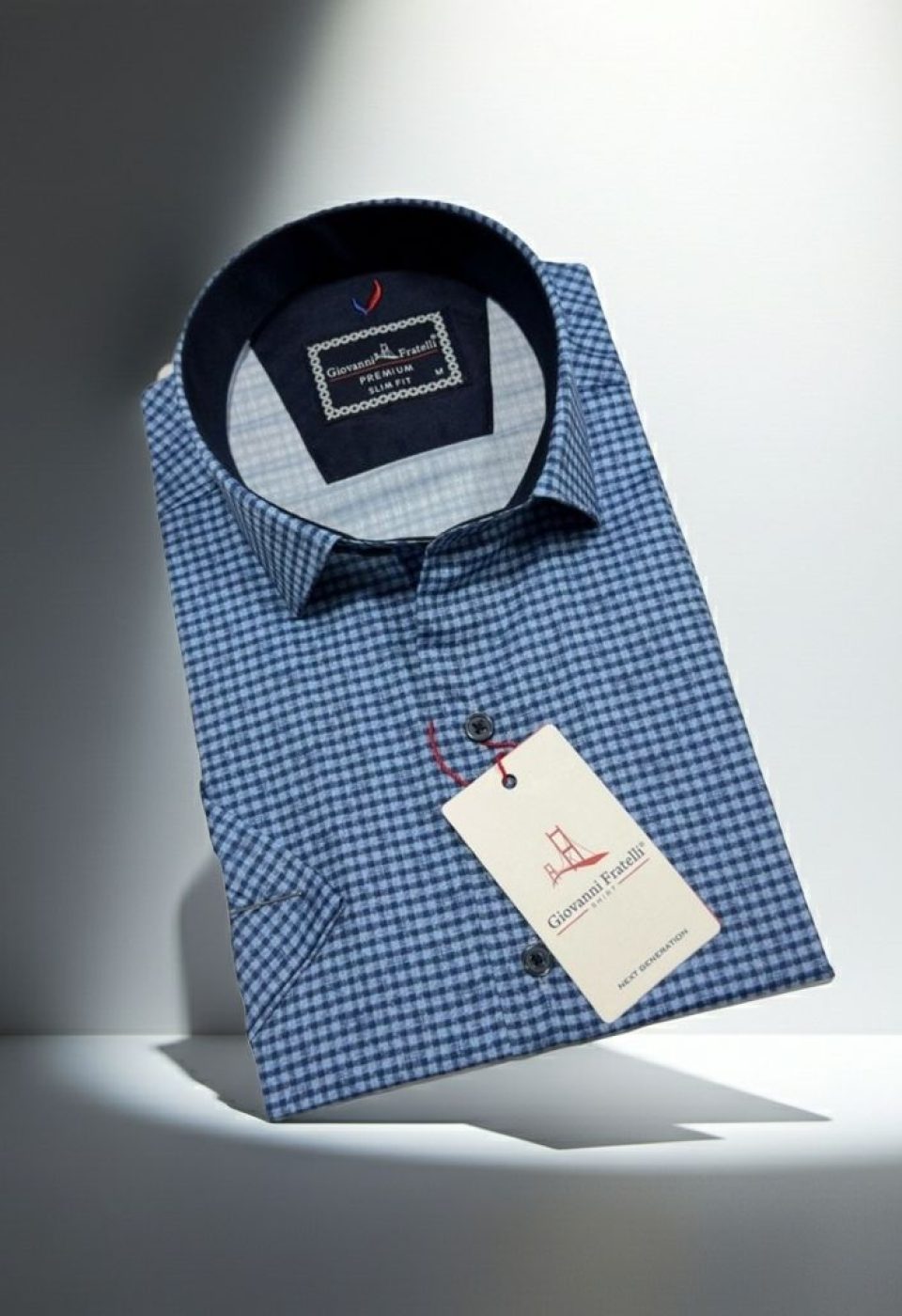 Slim Fit Kısa Kol Desenli Erkek Gömlek 3GMK321137002