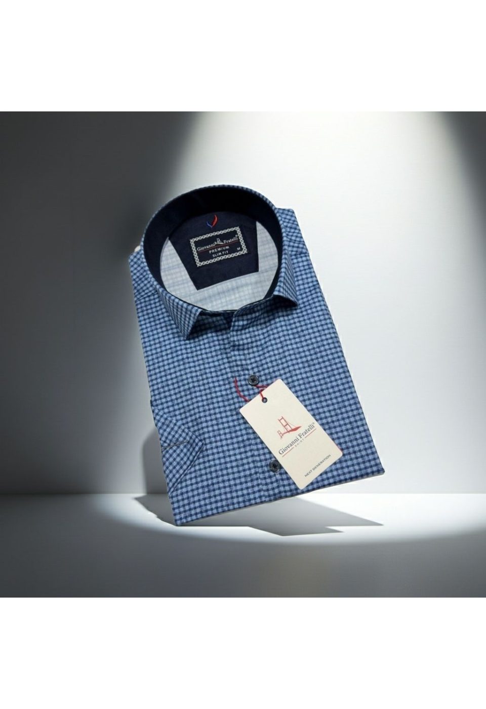 Slim Fit Kısa Kol Desenli Erkek Gömlek 3GMK321137002 - Giovanni Fratelli