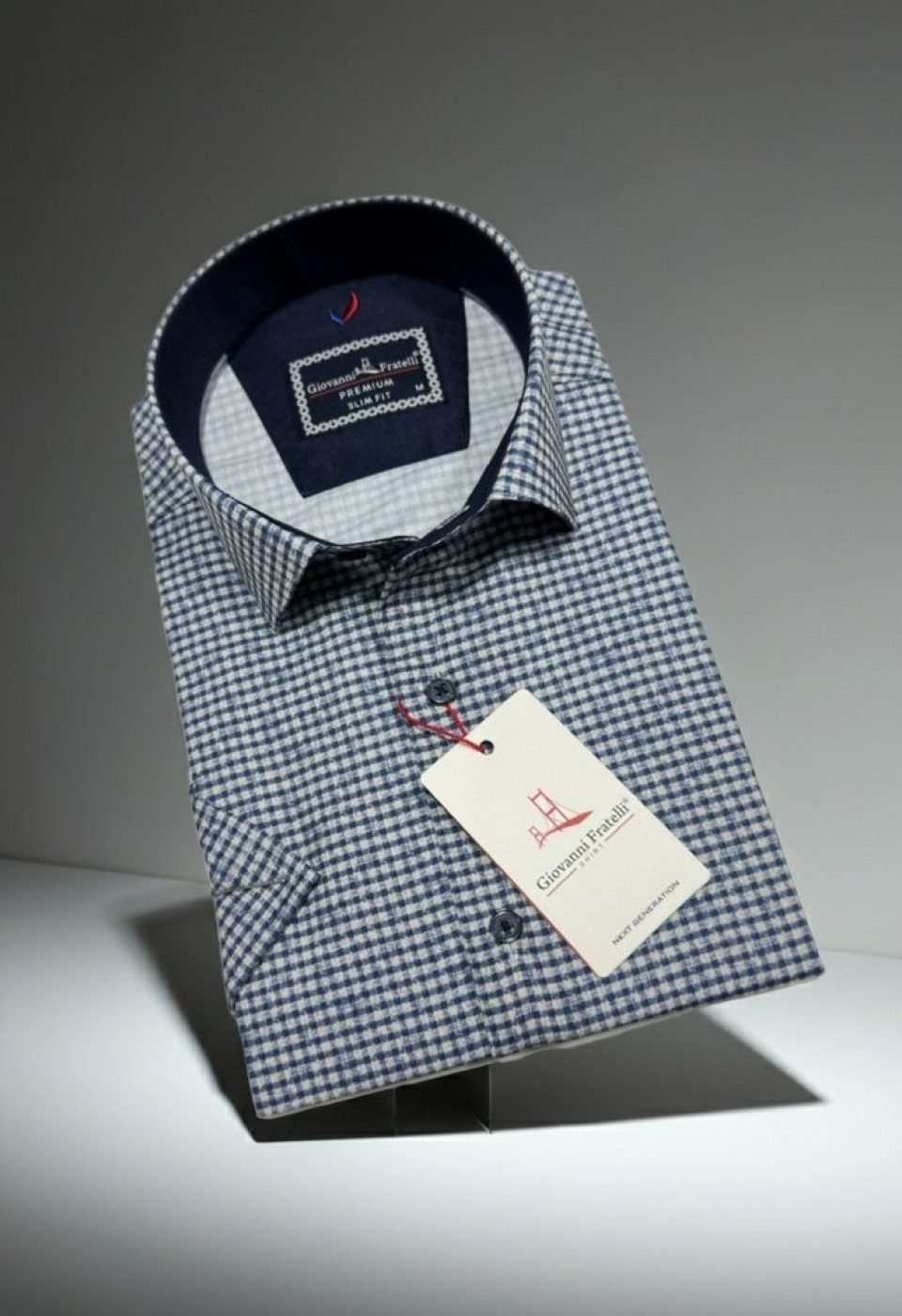 Slim Fit Kısa Kol Desenli Erkek Gömlek 3GMK321137003