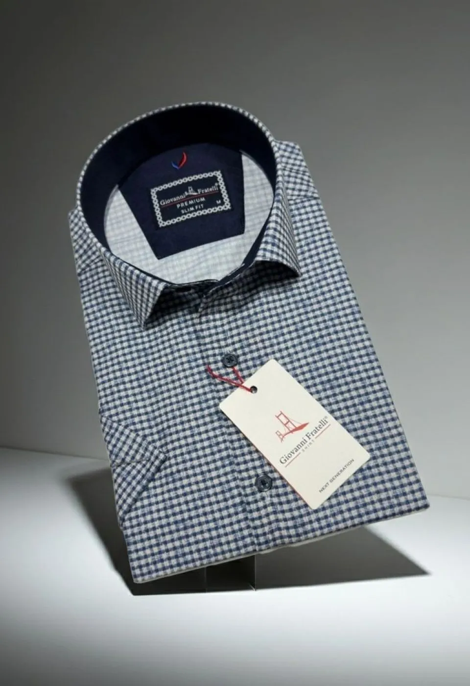 Slim Fit Kısa Kol Desenli Erkek Gömlek 3GMK321137003