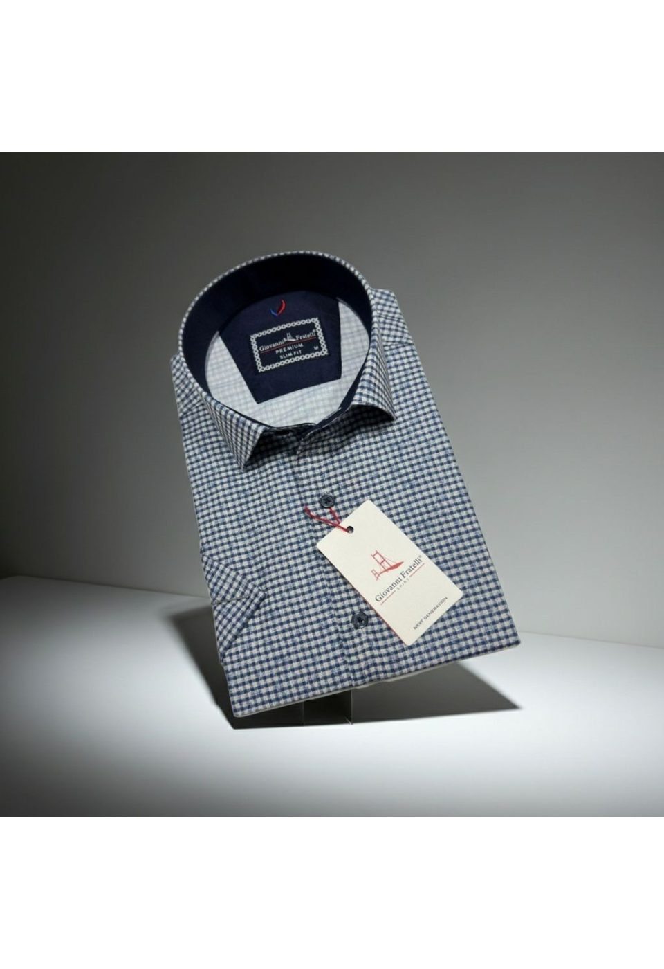 Slim Fit Kısa Kol Desenli Erkek Gömlek 3GMK321137003 - Giovanni Fratelli
