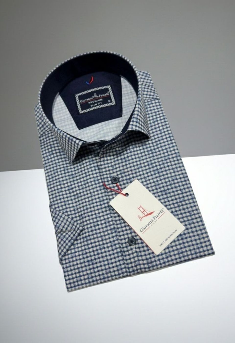 Slim Fit Kısa Kol Desenli Erkek Gömlek 3GMK321137003