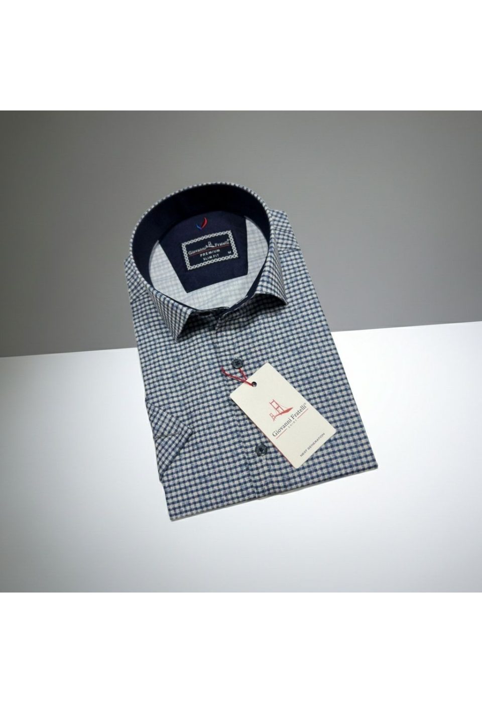 Slim Fit Kısa Kol Desenli Erkek Gömlek 3GMK321137003 - Giovanni Fratelli