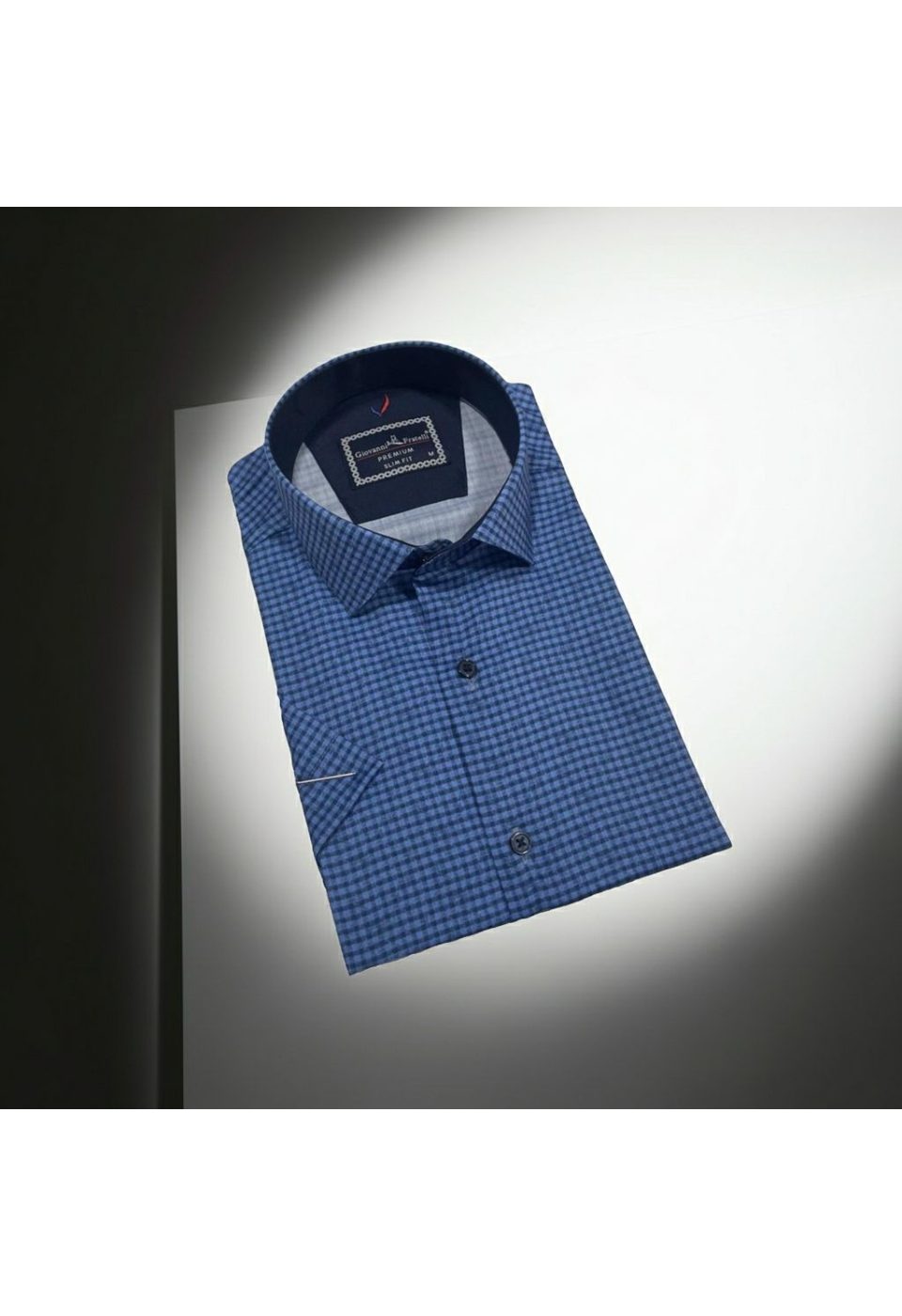 Slim Fit Kısa Kol Desenli Erkek Gömlek 3GMK321137004 - Giovanni Fratelli