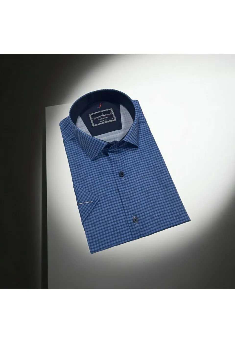 Slim Fit Kısa Kol Desenli Erkek Gömlek 3GMK321137004 - Giovanni Fratelli