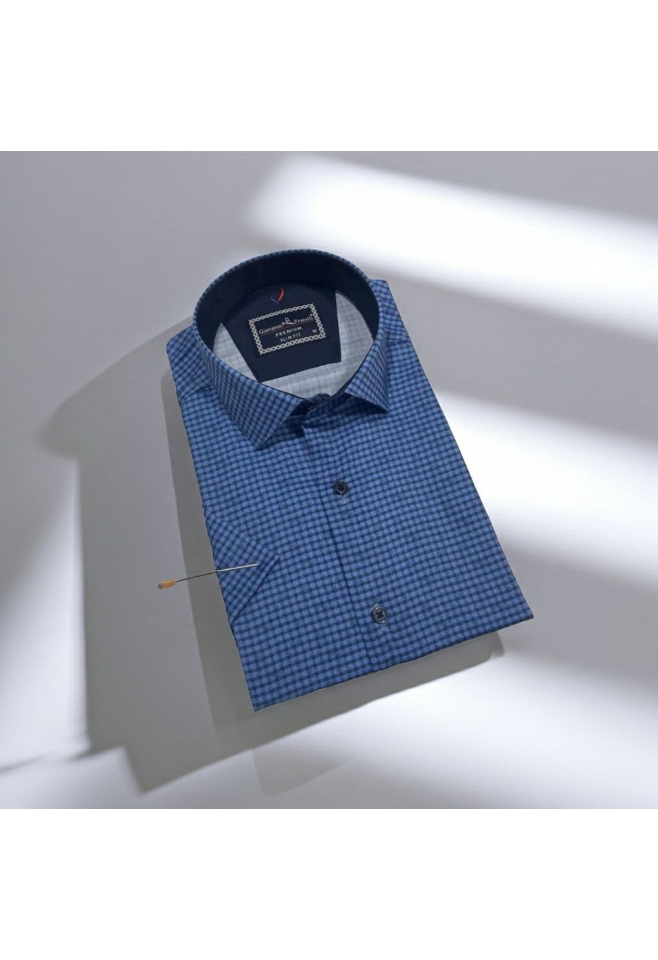 Slim Fit Kısa Kol Desenli Erkek Gömlek 3GMK321137004 - Giovanni Fratelli