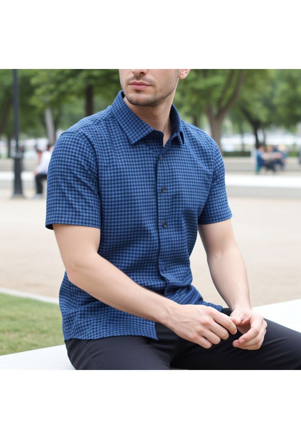 Slim Fit Kısa Kol Desenli Erkek Gömlek 3GMK321137004 - Giovanni Fratelli