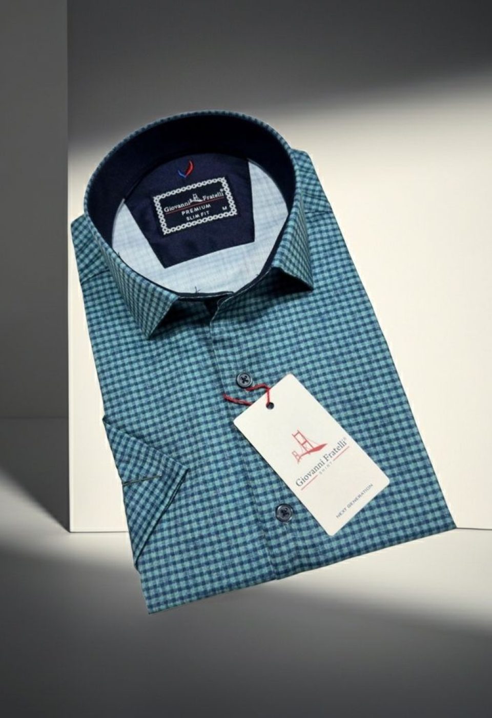 Slim Fit Kısa Kol Desenli Erkek Gömlek 3GMK321137005