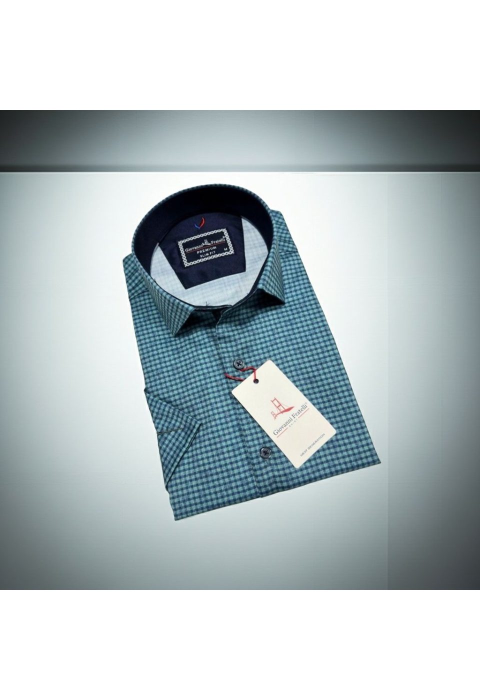 1137 CR K 005 Slim Fit Kısa Kol Desenli Erkek Gömlek 3GMK321137005 - Giovanni Fratelli