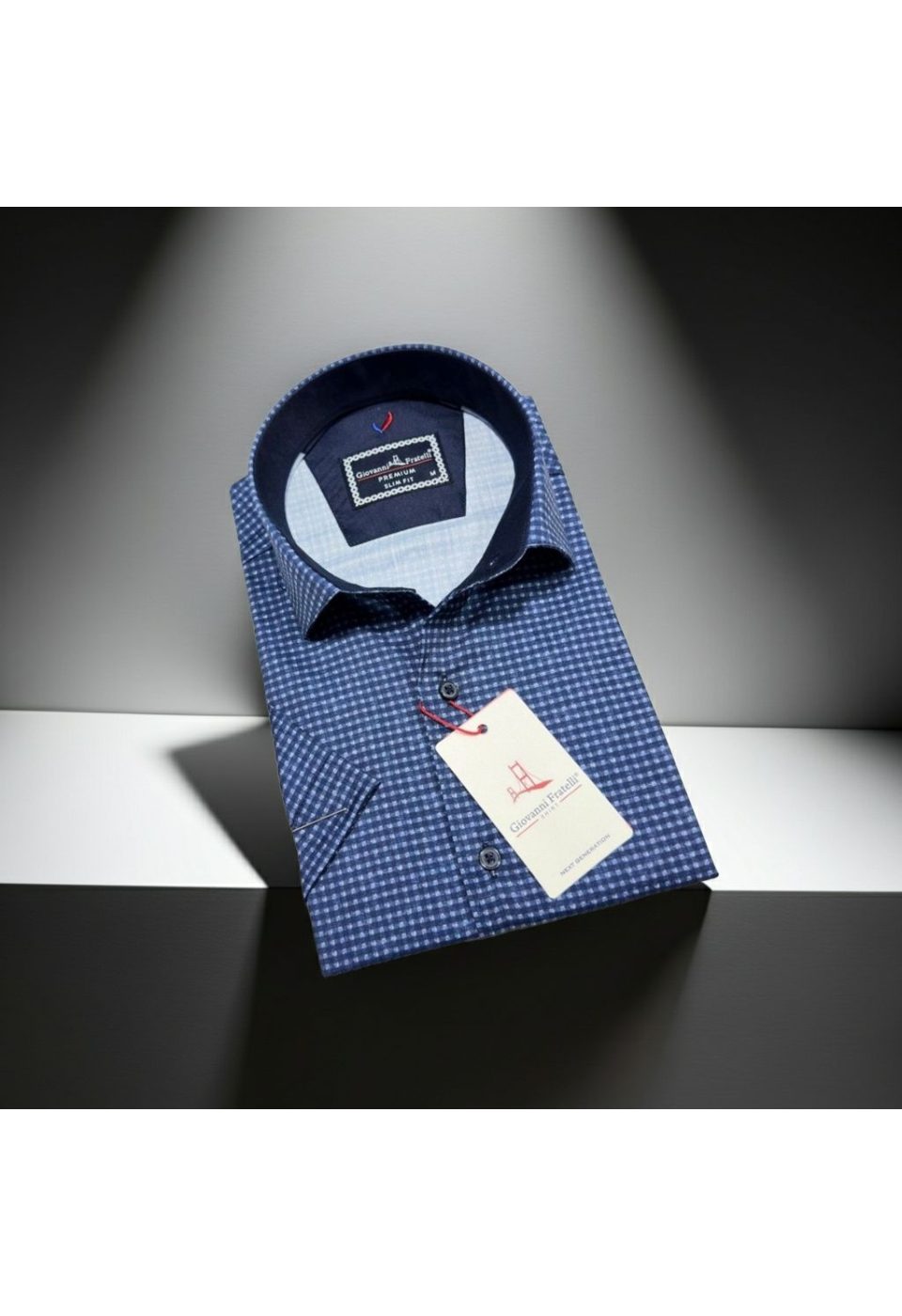 1137 CR K 006 Slim Fit Kısa Kol Desenli Erkek Gömlek 3GMK321137006 - Giovanni Fratelli