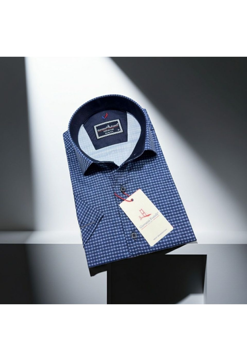 1137 CR K 006 Slim Fit Kısa Kol Desenli Erkek Gömlek 3GMK321137006 - Giovanni Fratelli